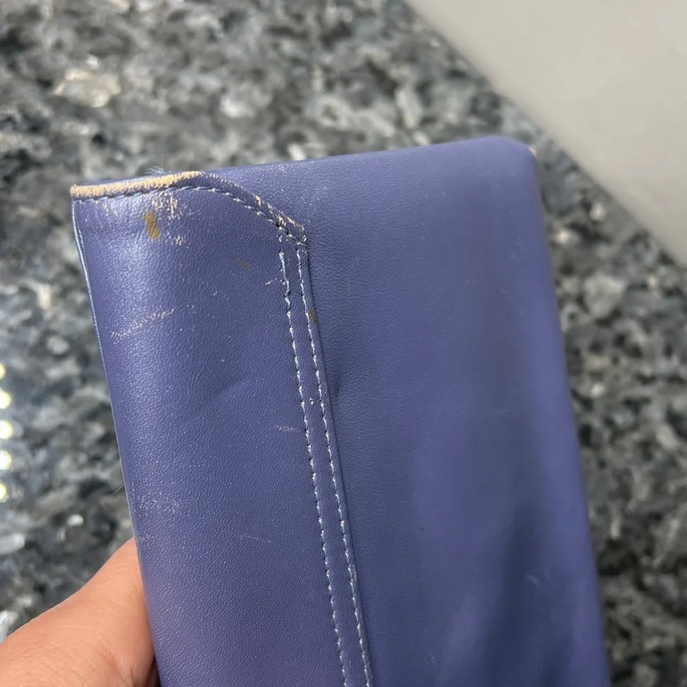 Nordstrom Leather Lavender Large Hand Strap Wallet Magnetic Clutch Bag